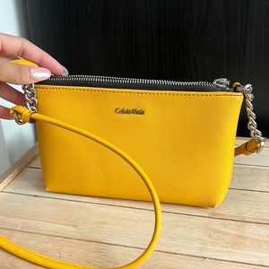 Calvin Klein yellow crossbody bag